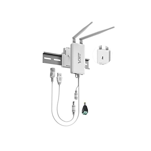 VONETS Industrie 2.4GHz Wlan Bridge Mini WiFi Router Verstärker Ethernet zu WiFi Hotspot Extender Signalverstärker 2 RJ45 Ports DC/USB Stromversorgung mit 2 Antennen für DVR PLC Netzwerkgeräte VAP11S