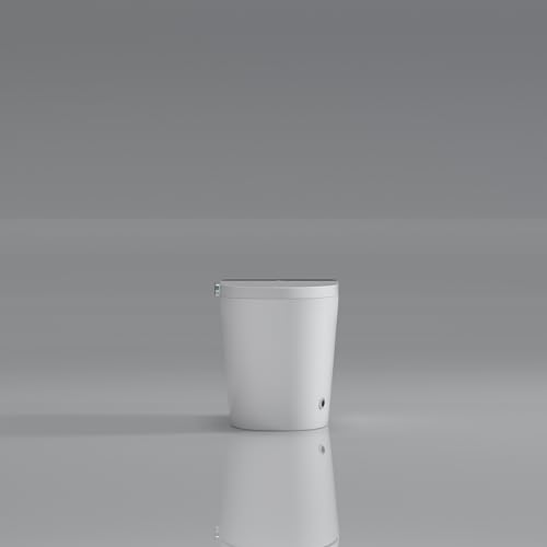 Smart Toilet, Bidet Toilet, Inodoro Inteligente con Tapa Automática, Asiento Bidet Integrado, Sensor de Pie para Descarga, Asiento Calefactable, Agua Tibia, Secador, Luz Nocturna y Pantalla LED, Blanco miniatura 3