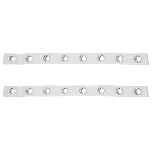 GOSIA Lot de 2 rubans à œillets de 5 m avec 40 anneaux et accessoires de couture pour rideaux argentés