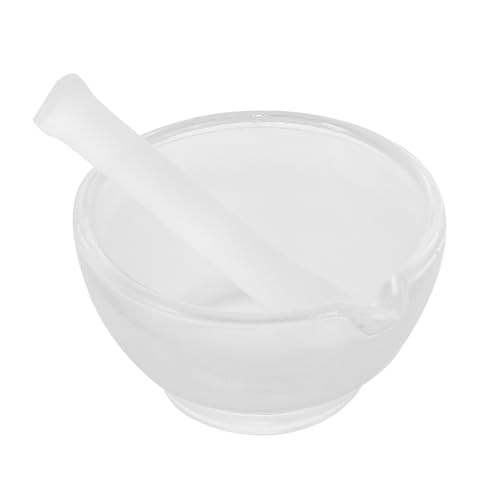 BRIGHTFUFU 1 Set Solid Glass Pestle Grinding Bowl for Medicine Practical Portable Laboratory