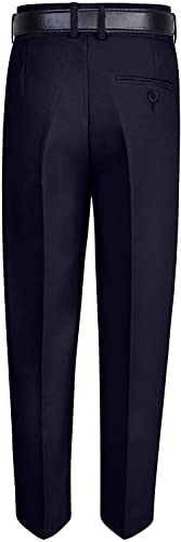 S.H. Churchill & Co. Boy's Comfort Waist Dress Pants and Belt - Navy, 182