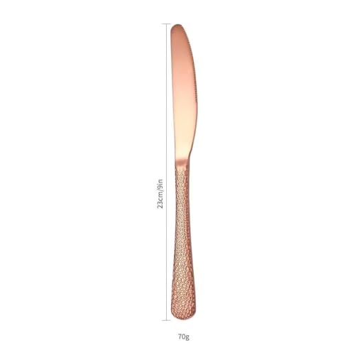 Image of Butter Spreader Knife, Wide Blade Stainless Steel with Comfortable Handle for Multipurpose Kitchen Birthday Christmas, Cheese - Butter Spreader Knives (6 Pcs Dinner knife, Rose Gold)