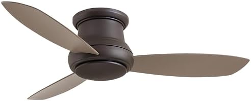 Minka-Aire F519L-ORB Concept II 52 Inch Ceiling Fan Flush Mount Ceiling Fan with Integrated 14W LED Light in Oil Rubbed Bronze Finish