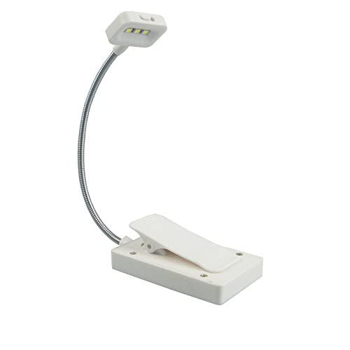 UBERSWEET White, Ivorysolar Light Charging Book Reading Lamps Clip on Reading Book Light