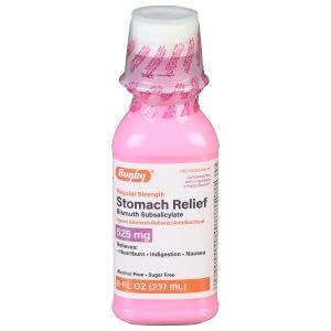 Rugby Regular Strength Upset Stomach Reliever/Antidiarrheal Bismuth Subsalicylate 525 mg - 8 Fl Oz - Relief for Heartburn, Indigestion, Nausea