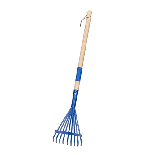 Rastrillo para jardín madera y PP 69 cm azul miniatura 7