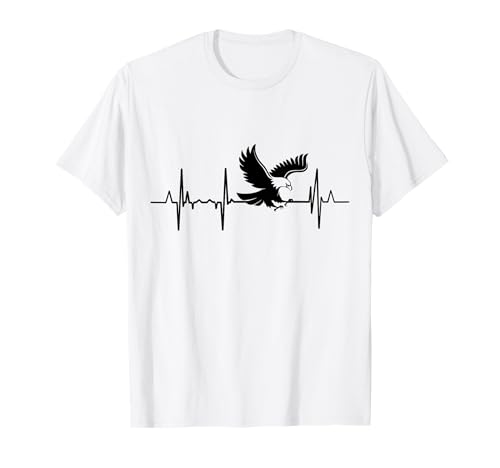Falconry Heart Line Falcon Lover Heart Rate Camiseta