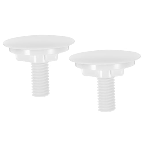 NUOBESTY 2pcs White Sink Hole Covers Abs Faucet Soap Dispenser Plug Bathroom Kitchen Drain Strainer Caps for Sink Sprayer Hole Sealing and Home Repair