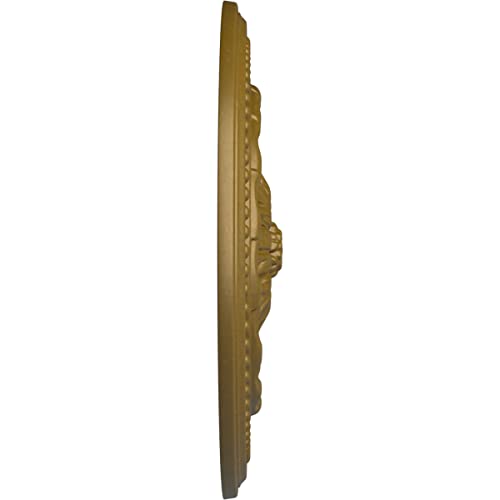 Image of Ekena Millwork CM15CHGLS 15-3 /4 inch x 1-7 /8 inch Chester Ceiling Medallion, Gold