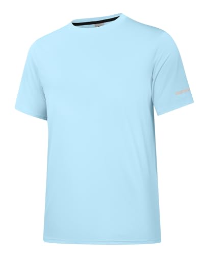 Herren Rash Guard UPF 50+ Sonnenschutz Kurz-/Langarm-T-Shirts Leichtes, schnell trocknendes UV-Schwimm-Shirt