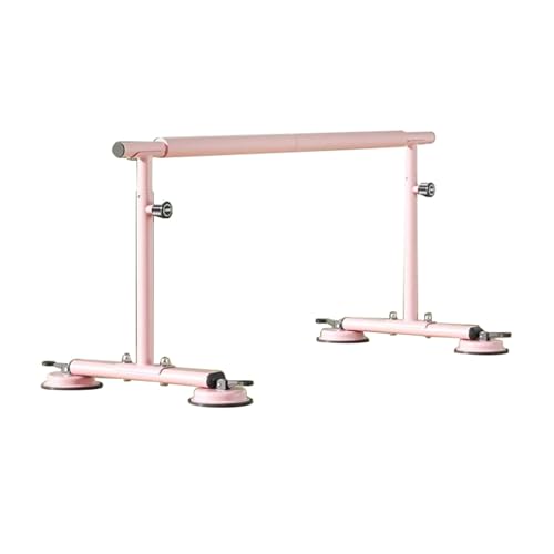 Barre de danse double autoportante rose 150 cm pour fitness et étirement