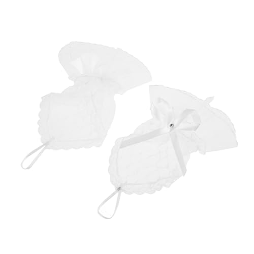 Fingerless Lace Gloves Floral Mesh Bridal Gloves Bowknot Comfortable Fit for Women Suitable for Wedding Party