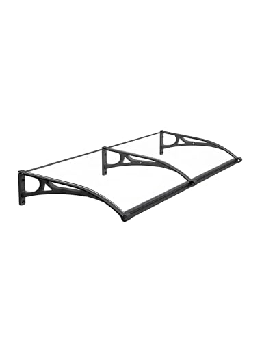 Pare-soleil pour porte et fenêtre anti-UV auvent en polycarbonate résistant 60x300 cm