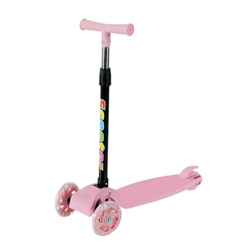 Scooter dobrável com LED cintilante leve portátil skate dobrável de 3 rodas para crianças dos 2 aos 8 anos iniciantes, para viagens, transporte, casa e exteriores, campismo