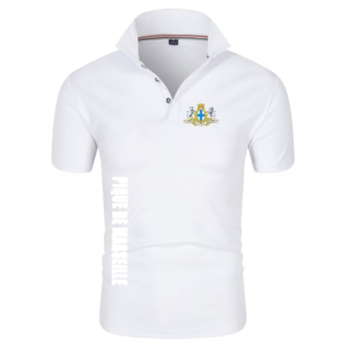 Polos pour homme P.d.Marseille de golf à manches courtes