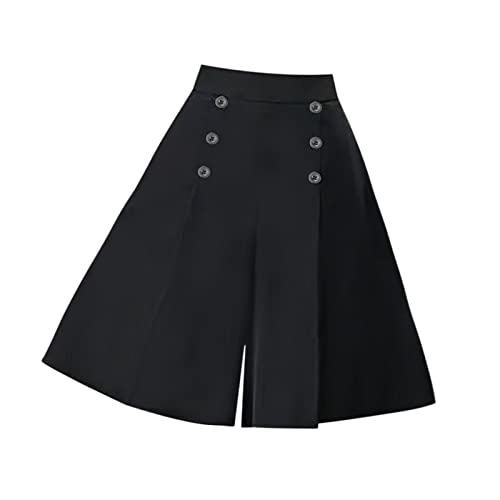 Women's Loose Fit Cropped Culottes for Summer Outings
