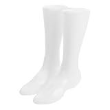 MUCKLILY 2個 プラスチック製男性用足マネキン リアルな足形状で靴下 靴ディスプレイに 耐久性の素材使用 形状保持で靴の変形防止 小売店舗