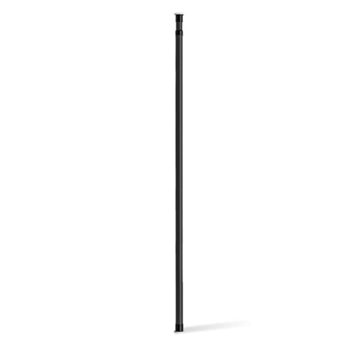 PFLife ハンガーラック 突っ張り ツッパリハンガーラック 突っ張りハンガーラック 服かけ ツッパリ棒 クローゼット 頑丈 伸縮 横75-120cm 高さ110cm-300cm 衣類収納 洋服ラック おしゃれ (ブラック, 部品-支柱)