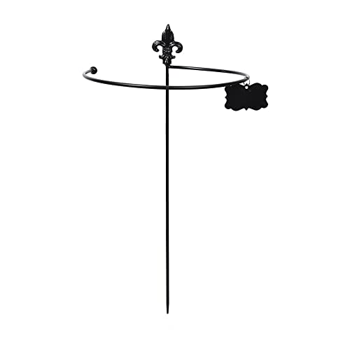 Esschert's Garden Tuteur à Plantes Rond en Acier Fleurs de lys 30 cm