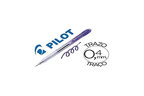 BOLIGRAFO PILOT SUPER GRIP RETRACTIL SUJECION DE CAUCHO TINTA DE ACEITE VIOLETA NEON (12 unid.)