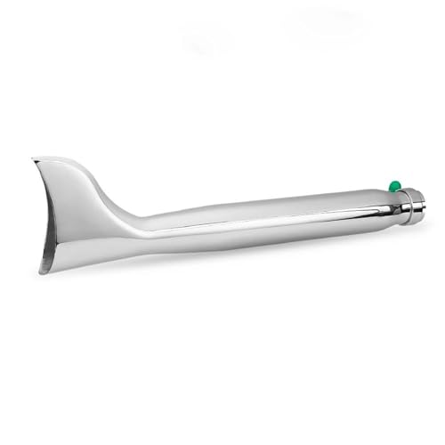 LPOXD Marmitta Scarico Moto Retro Silver Fishtail 24HP 32HP per Harley per Davidson XL883 1200 Accessori Modificati(Right)