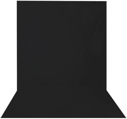 SOU FOTO Fundo Infinito Preto em Tecido Poliéster 2x3m para Estúdio Fotográfico