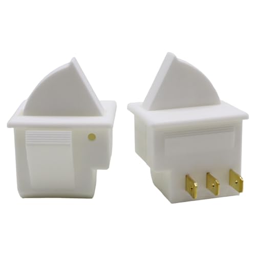 Refrigerator Door Light Switch 3Pin (2Pcs) 1NC 1NO AC 250V 2.5A, Compatible Whirlpool,GE,LG, Kenmore, Maytag, Amana, Crosley, Magic Chef Freezer