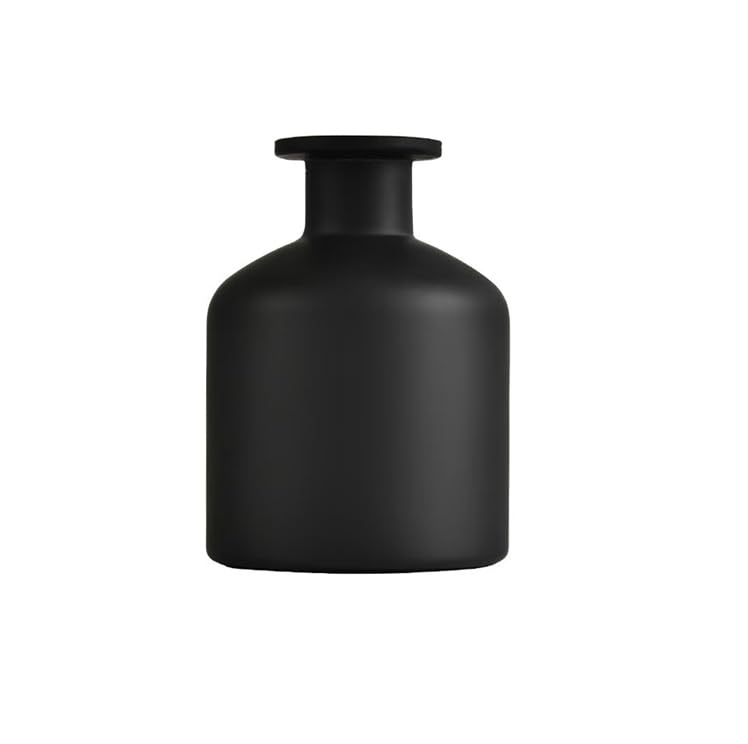 250ml Frosted Black Empty Glass Reed Diffuser Bottles,Refillable Diffuser Bottle for Essential Oils,Aromatherapy Container for DIY Replacement Diffuser,Fragrance Decoration,Crafts Decor