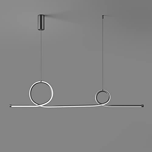 Lustre LED linéaire en spirale avec diffuseur silicone pour salle à manger moderne