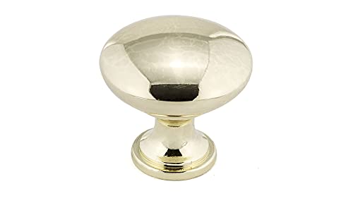 Image of Richelieu Hardware BP9041130 Copperfield Collection 1 3 /16-inch (30 mm) Brass Functional Cabinet and Drawer Mushroom Knob for Kitchen, Bathroom, and Furniture