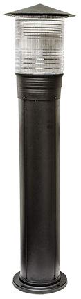 DABMAR LIGHTING D355-B Powder Coated Cast Aluminum Bollard
