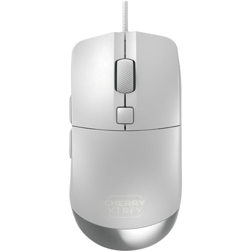CHERRY XTRFY M50, Souris de Gaming Filaire Légère, Design Ergonomique pour un Confort et un Contrôle Idéal, 5 Profils Intégrés, Port USB-A, Blanc