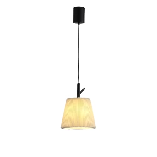 Lámpara de araña LED minimalista moderna para dormitorio, mesita de noche, 9,05 pulgadas, estilo nórdico, lujosa, para sala de estar, comedor, con tela, adecuada para bar, cafetería, hotel, luminaria