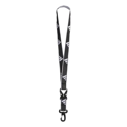 Image of adidas Unisex Adult Lanyard for Keys, ID Badge Holder, Keychain with Breakaway Buckle