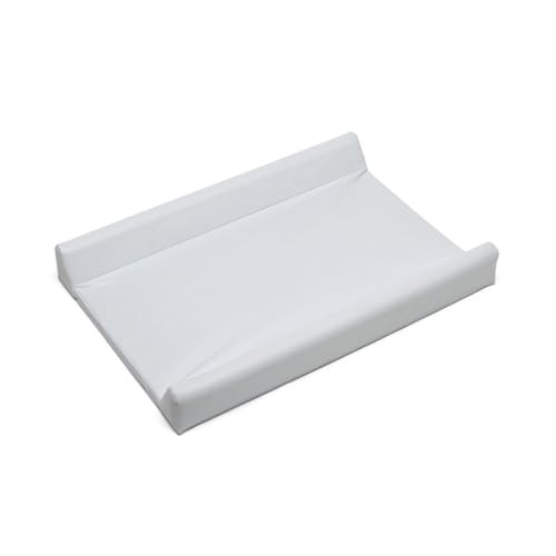 PALLA PALLINA Materassino Fasciatoio Per Cassettiera Con Sponde AntiCaduta 80X9X48 Cm Materasso Fasciatoio Neonato 100% PVC Impermeabile Lavabile PRODOTTO IN ITALIA (BIANCO)