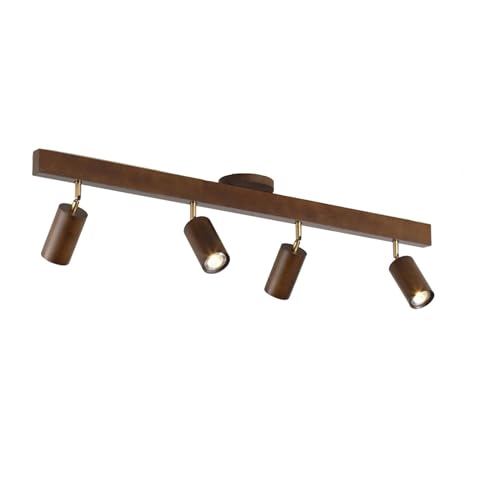 Modern Wood Track Lighting, 3-Color Dimming Adjustable Spotlight Fixture Ceiling