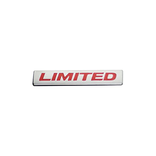 Image of 2Pack Limited Emblem 3D Metal Decal Rear Trunk Sport Badge Sticker Fender Script Nameplate Universal Use (Silver Red), Red,Silver