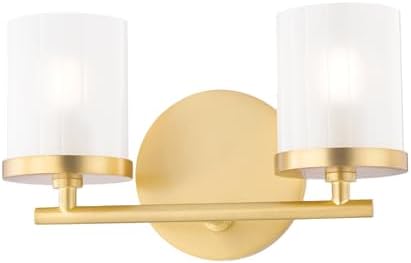 Mitzi H239302-AGB Ryan - 2 Light Bath and Vanity 6.25 inches Tall and 10.5 inches Wide - Aged Brass