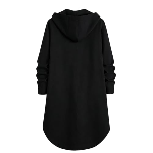 Mens Trench Coat Single Breasted Long Pea Coat Hooded Winter Overcoa - image 6