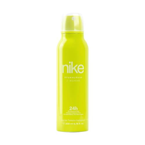 NIKE - Yummy Musk 200 ml, Desodorante Mujer Spray, Desodorante Antimanchas para Todo Tipo de Piel, 0% Sales de Aluminio, de Larga Duración, Fragancia Floral Afrutada