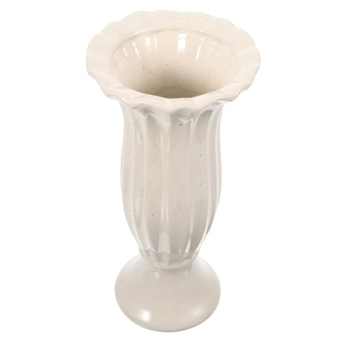 Healifty Vaso in Ceramica Per Cimitero Colonna Romana Portafiori Commemorativo Stabile e Pratico Per Decorazioni Lapide e Giardino Funebre