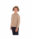 40° grados - Camiseta Niño Cuello Semicisne Unisex - 60% Algodón 40% Poliéster - Suave Resistente y Cómoda para Uso Diario (FR/ES, Camel)
