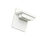 Wohnidee Klebeträger, Montage von Plissee ohne Bohren und Schrauben, Lieferung ohne Spannschuhe, Kunststoff, Weiß, 4 Stück