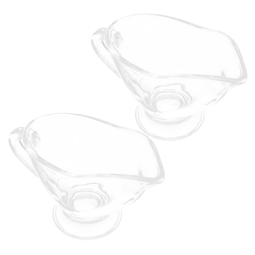 HIAKDOFT 2piezas Jarra Para Salsa De Asa Paquete De Salseras Transparentes Resistente y Ligera Adecuado Para Servir Leche y Vinagre Hogar y Eventos