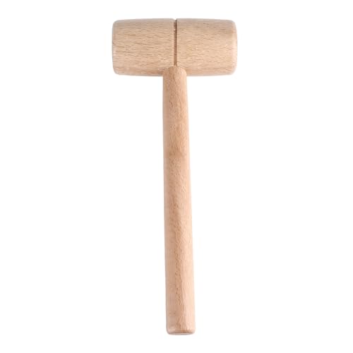 Wooden Crab Lobster Mallet, Mini Wooden Mallet Hammer for Chocolate Solid Beech Wood Round Hammer for DIY Breakable Heart Hammer