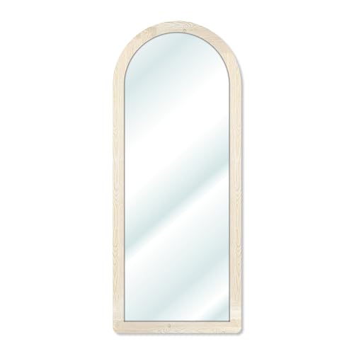 Image of Creative Arts n Frames 21 x 51 inch Full Length Dressing Chevel Long Fiber Wood Arch Framed HD Mirror Home Wall Living Room Decor Items (Highland Pine Finished Framed HD Arch Mirror.)