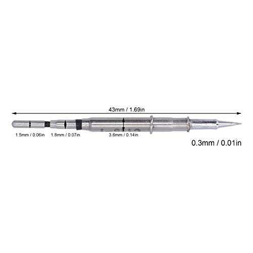 Image of Soldering Iron Tip Accessories,Soldering Head Soldering Tip,Stainless Steel Shell Alloy Copper Solder Welding Head Welder Accessory Part Replacement Soldering Tips for Nt115a Nano Handle（C115-I）