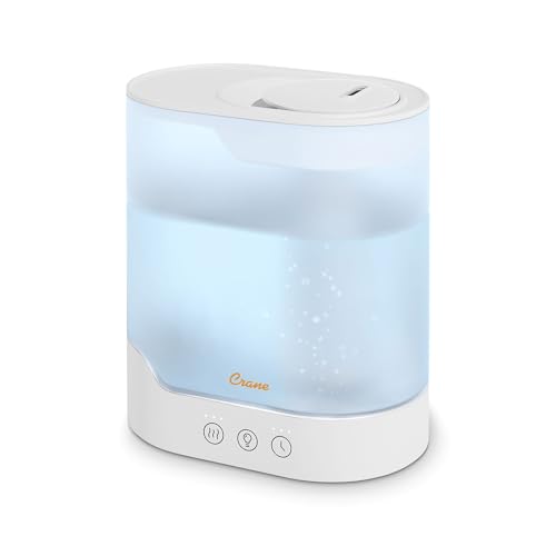 Crane 0.7 Gallon Top Fill Cool Mist Humidifier and Aroma Diffuser, with Color-Changing Night Light and Aroma Diffuser Function, Humidifier For Bedroom, Office or Nursery by Crane - Image 6