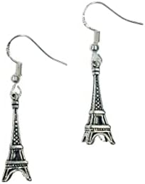 Eiffel Tower Paris Earrings, on sterling silver earwires