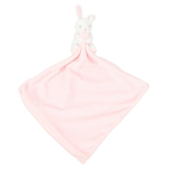 Doudou ourson bleu brodé rose compagnon idéal des sorties de bébé - 2